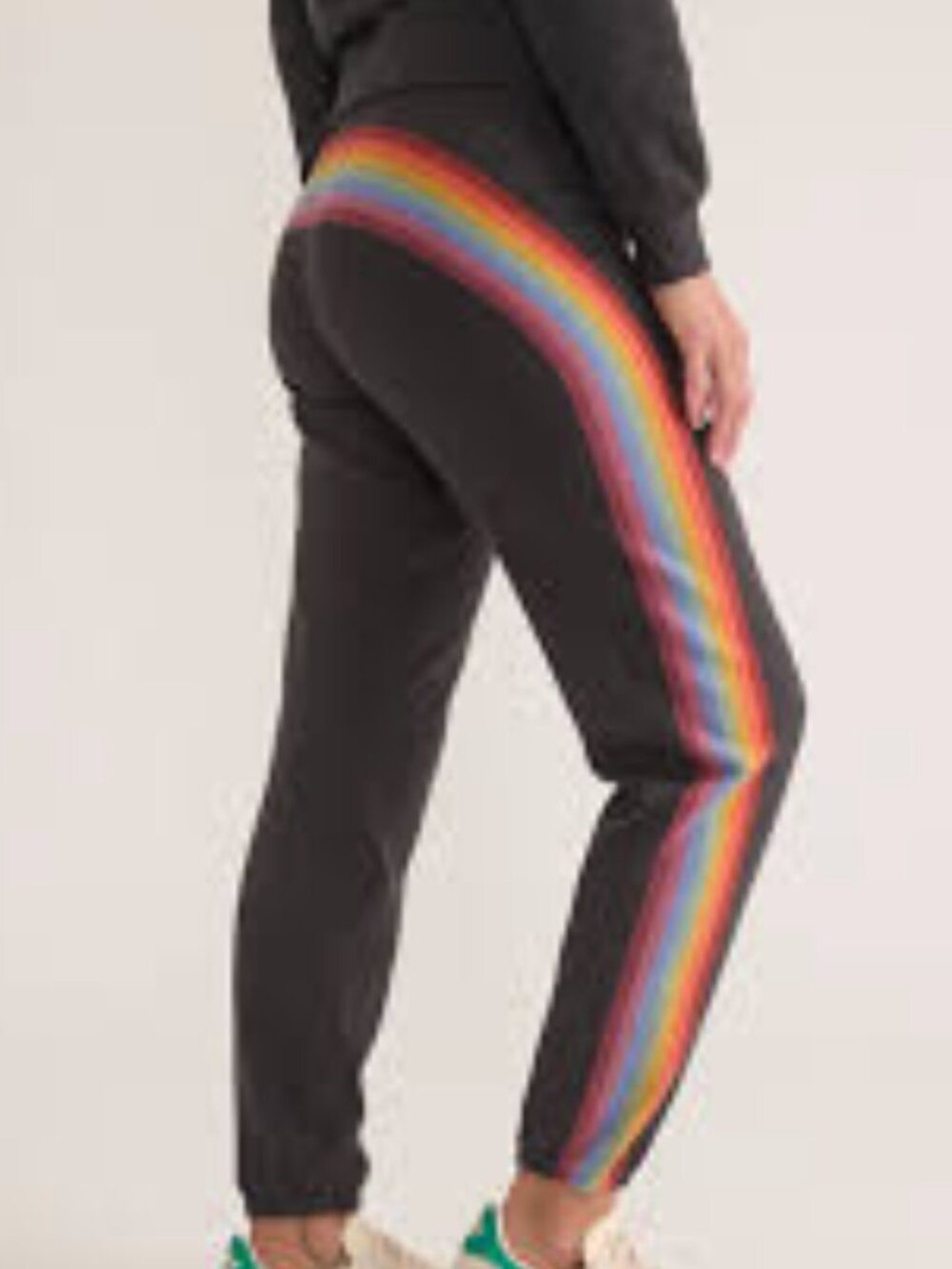 Size M Marine Layer Anytime Rainbow Striped Washed Cotton Sweatpants